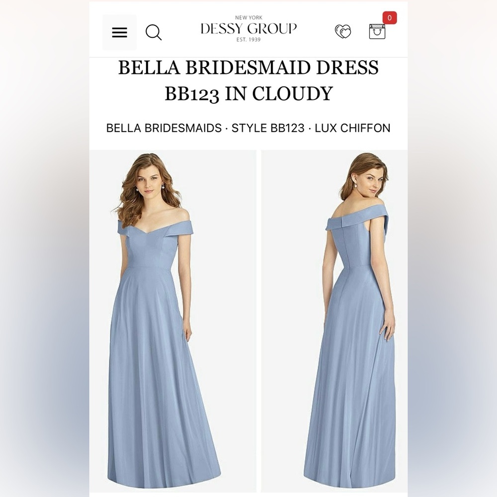 Dessy Group Bella Bridesmaids Bridesmaid Dress in Cloudy BB123